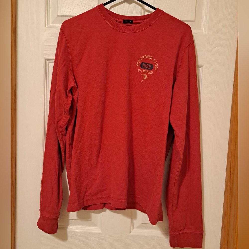 Abercrombie & Fitch Vintage  Red Ski Patrol Long-sleeve Tee - Medium